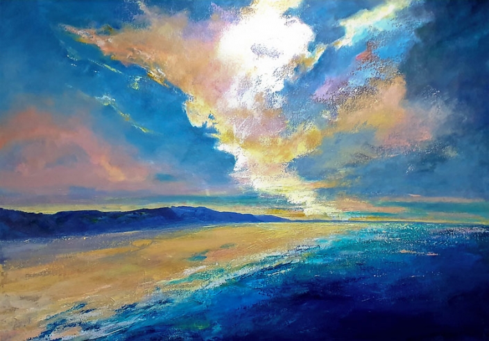 'Dawns Palette', seascape painting by Catherine Hamilton