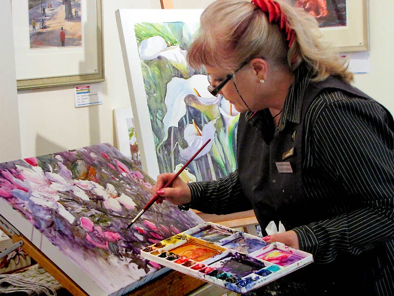 Artist Julie Goldspink at AGRA