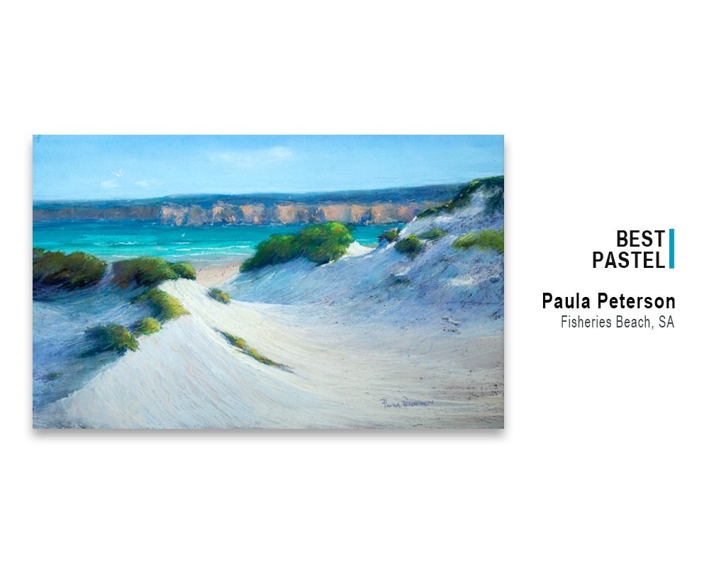 'Fisheries Beach', SA by Paula Peterson, winner Best Pastel, 2022 Spring Art Show