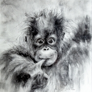 'Contentment', charcoal by Angela Russo, winner Best Drawing, 2022 Spring Art Show