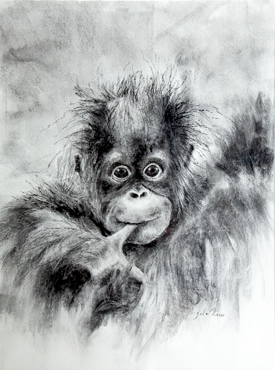 'Contentment', charcoal by Angela Russo, winner Best Drawing, 2022 Spring Art Show