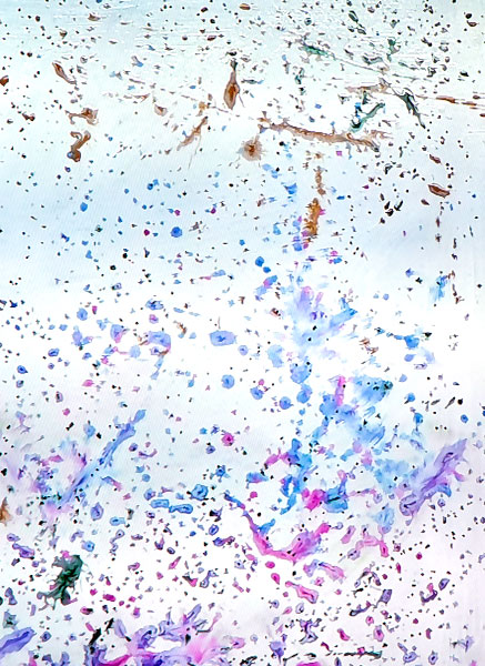 Creating a wet-in-wet background - spattered paint