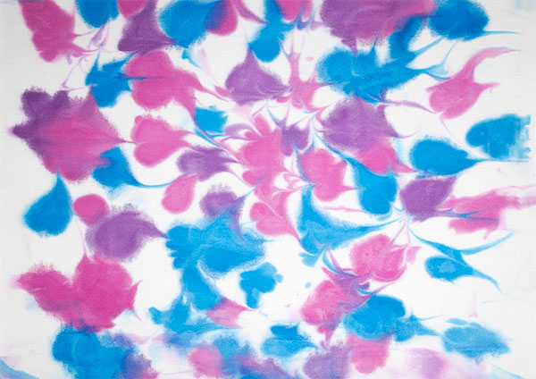 Marbling technique - end result