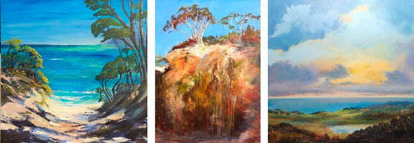 Seascape and landscape paintings by Catherine Hamilton